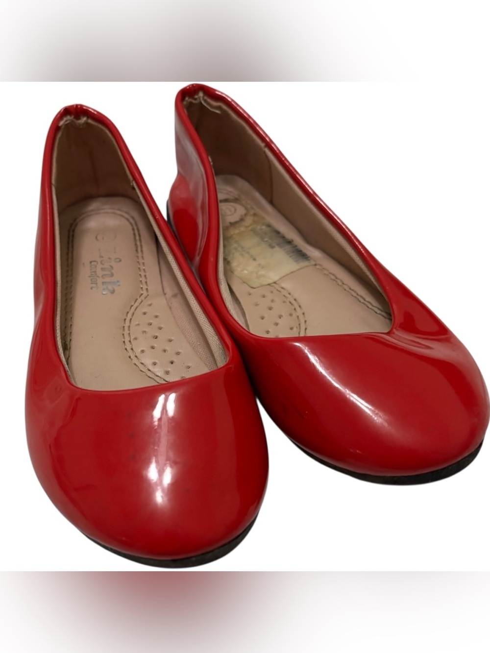 Link Comfort Red Patent Ballet Flats size 11 Toddler